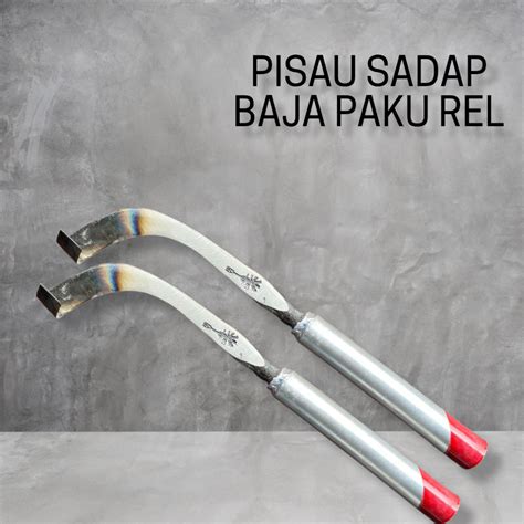 Pisau Sadap Karet Baja Paku Rel Asli Original Malaysia Super Tajam