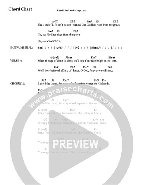 Behold The Lamb Choral Anthem Satb Chords Pdf Word Music Choral