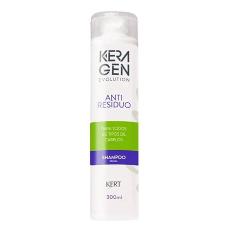 Shampoo Kert Keragen Evolution 300 Ml Anti Resíduos Lojaslivia