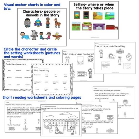 Story Elements Identify Character And Setting Special Ed Made By