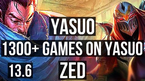 Yasuo Vs Zed Mid 19m Mastery 1300 Games 811 Godlike Kr