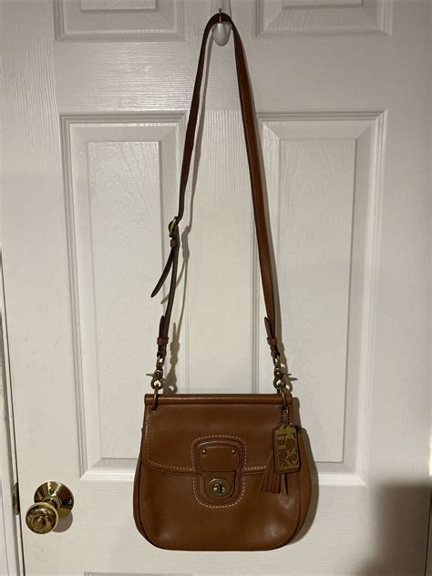 Coach Willis Legacy British Tan Leather Satchel Cross Gem