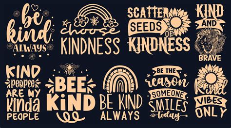 Kindness Quotes Svg Bundle Vector Art At Vecteezy