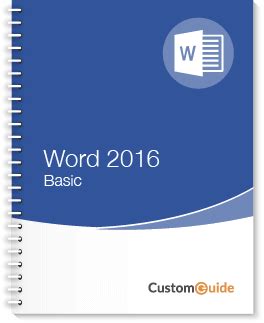 Word 2016 Basic Courseware CustomGuide