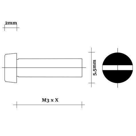 10 Stück DIN 84 M3 Zylinderschraube mit Schlitz Messing blank palme