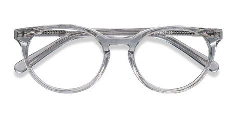 Morning Round Gray Clear Full Rim Eyeglasses Eyebuydirect Eyeglasses Clear Glasses Frames