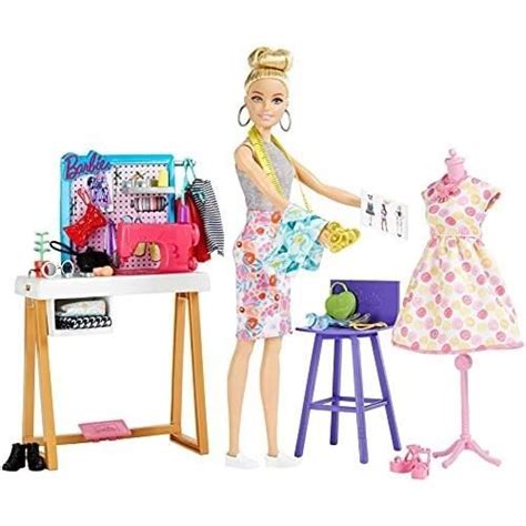 Barbie Studio Création Mode Coffret avec poupée blonde et plus de 25 pièces de mode