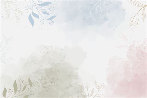 Blank Background Watercolor With Floral Abstract Wet Hand Drawn For