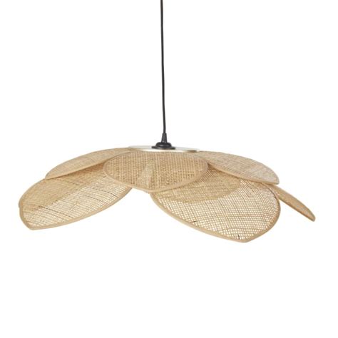 Suspension A Rienne Fleur En Rotin Tress Maisons Du Monde