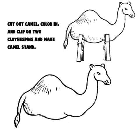 Camel Cut Out Template