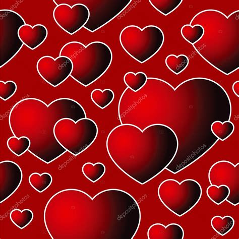 Red Hearts Seamless Background Stock Vector Image By Leonardi