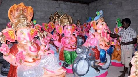 பழநியில் விநாயகர் சதுர்த்திக்கு தயாராகும் விநாயகர் சிலைகள் Vinayagar