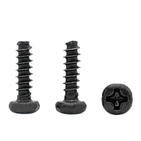 Black Stainless Small Self Tapping Screws Pan Head With Flat End Point Wkooa