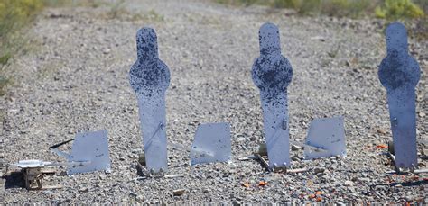 Steel Shotgun Targets Stock Photo Image Of Beige Metal 91712702