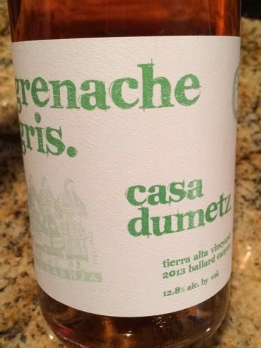 Casa Dumetz Tierra Alta Vineyard Grenache Gris Vivino Espa A