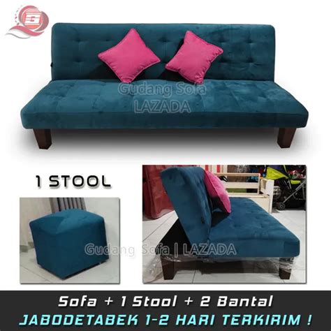 Sofa Bed Minimalis Stool Bantal Bisa Pilih Warna Yang Disuka