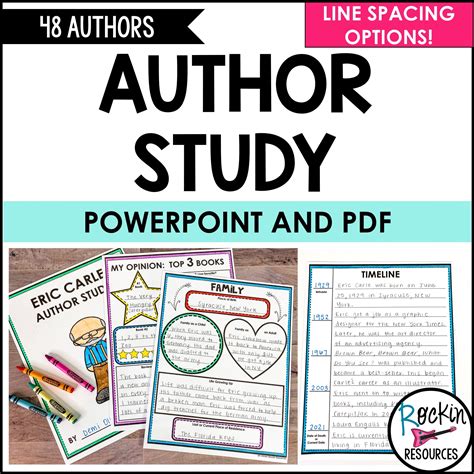 author study editable rockin resources