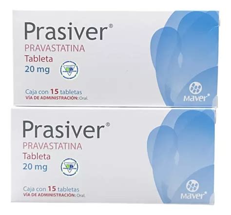 Pack 2 Prasiver Pravastatina 20 Mg C15 Tabletas Maver