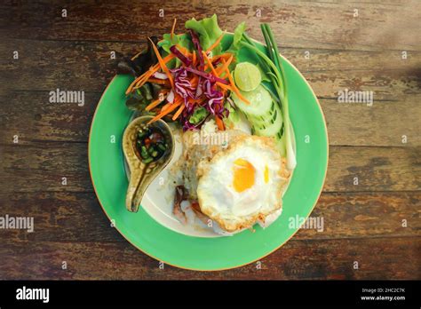 Fried Rice Stir Fried Rice With Sunny Side Up Egg Stock Photo Alamy