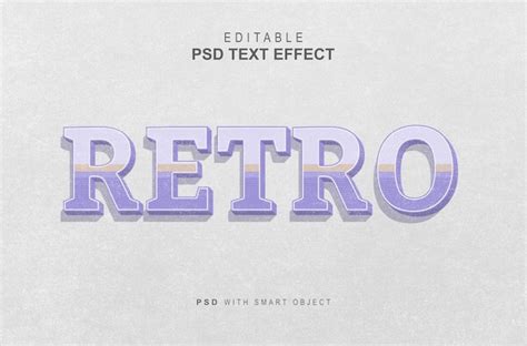 Efecto De Texto Retro Archivo Psd Premium