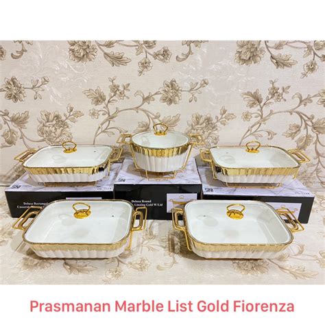 Jual Deluxe Buffet Round And Rectangular Casserole Linning Gold With