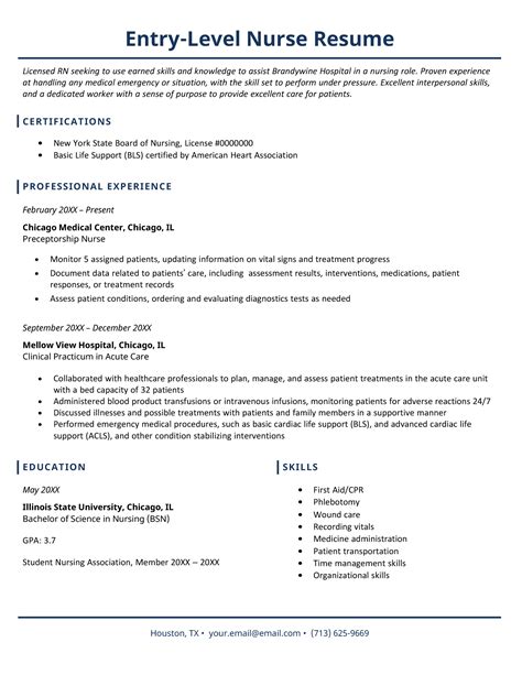 Nicu Nurse Resume Example And Skills List