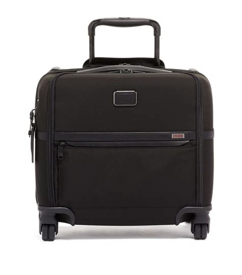 Mens Tumi Black Compact 4 Wheel Briefcase 40cm Harrods Uk