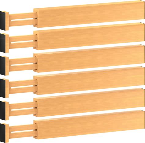 Amazon Sawysine Pcs Bamboo Drawer Dividers Adjustable Drawer