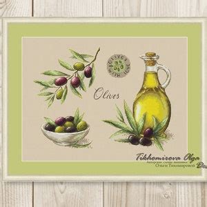 Cross Stitch Pattern Olive Sampler Greece Branch Xstitch Pdf Instant