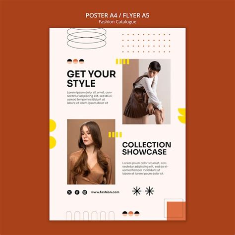 Free PSD | Fashion catalogue poster template