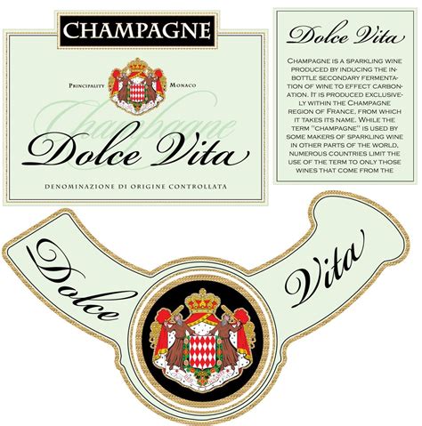 Printable Champagne Bottle Labels