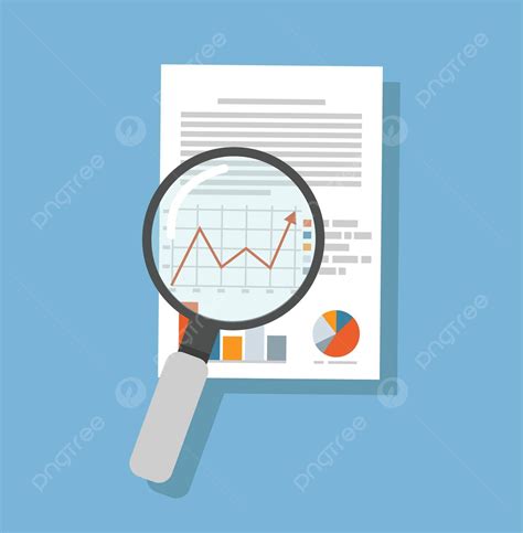 Magnifying Glass Data Analysis Flat Statistics Corporate Design Vector