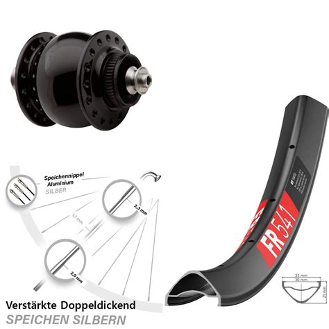 Centerlock Dynamo Vorderrad für Schnellspanner 27 5 Zoll DT Swiss FR