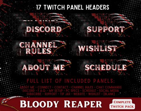 Bloody Grim Reaper Stream Overlay Stream Pack Twitch Alerts Etsy