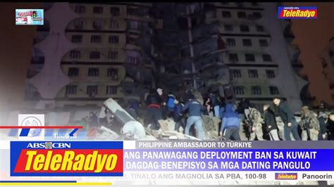 Mga Pilipino Sa Turkey Ligtas Matapos Tamaan Ang Bansa Ng Magnitude