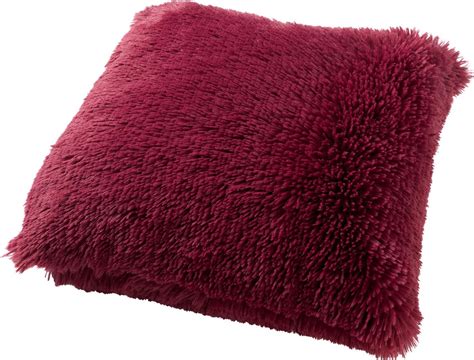 Fluffy Sierkussen Unikleur Red Plum X Cm Roze Dutch Decor