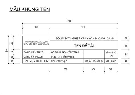 Mẫu Khung Tên Bản Vẽ A3 Tạo Thương Hiệu Cho Bản Vẽ Của Bạn Naihuou