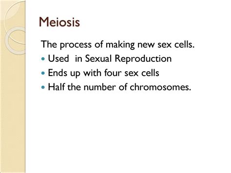 Meiosis And Reproduction Ppt Download