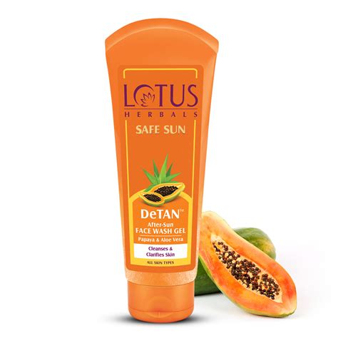 Buy Lotus Herbals Safe Sun Detan After Sun Face Wash Gel Online