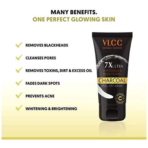 Vlcc 7x Ultra Sale Whitening And Brightening Charcoal Peel Off Mask 100g Shopee Malaysia