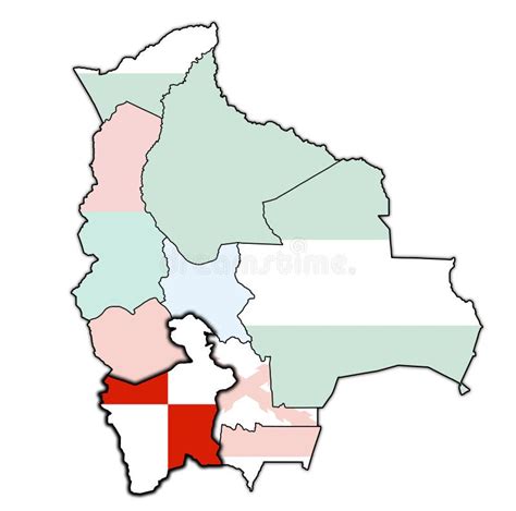 Territory of Potosi Region on Administration Map of Bolivia Stock ...