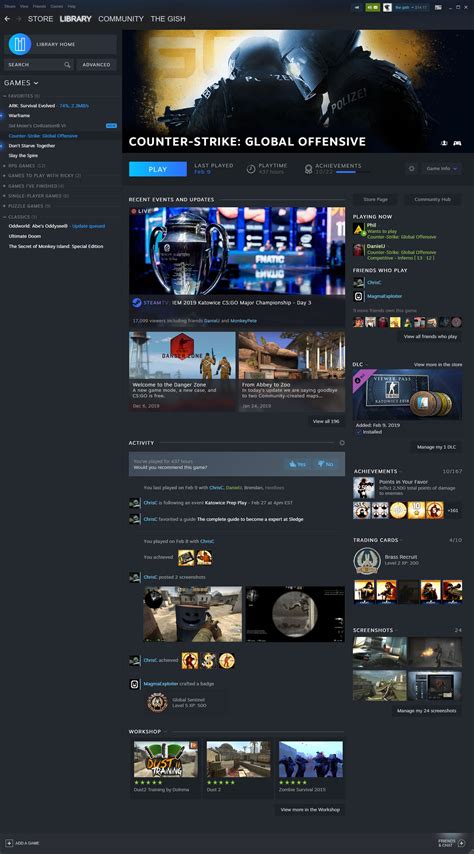 Valve Redesigns Steam Game Library Adding Steam Events Polygon