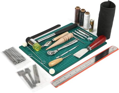 Jascherry Pcs Kit Outillage Maroquinerie Outils De Couture En Cuir