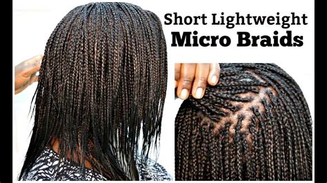 Micro Braids Tutorial On Natural Hair Short And Light Weight Youtube