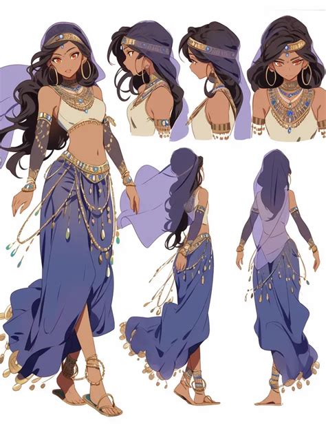 Anime Character Design Reference Sheets Midjourney Prompt Promptbase