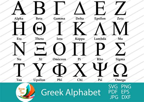 Lettres Grecques Svg Alphabet Grec Svg Lettres De Sororité Svg Lettres