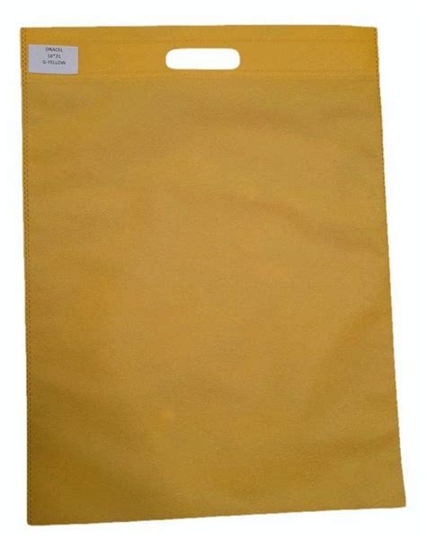 Oracel Golden Yellow D Cut Plain Non Woven Bags At Rs 150 Kg Non