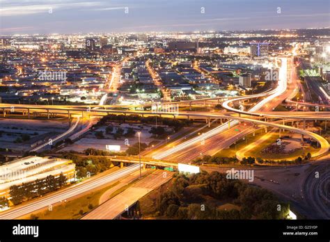 Highways Near Dallas Downtown Stock Photo Alamy