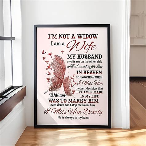 Im Not Widow Im A Wife Memorial Canvasposter T For Loss Of