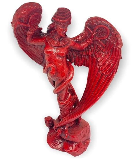 Escultura Deusa Lilith Est Tua Cm Imagem Resina Vermelha